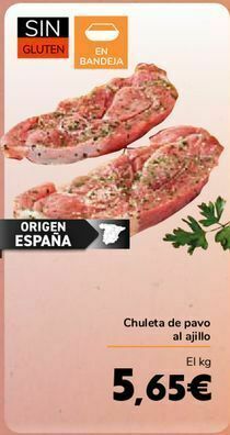 Carrefour Chuleta de pavo al ajillo oferta