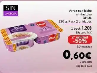 Carrefour Arroz con leche sin lactosa dhul oferta