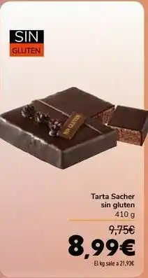 Carrefour Tarta sacher sin gluten oferta