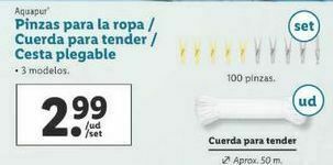 Lidl Pinzas para ropa aquapur oferta