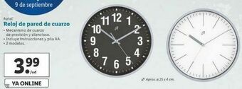Lidl Reloj de pared oferta