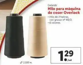 Lidl Hilo para máquina de coser crelando oferta
