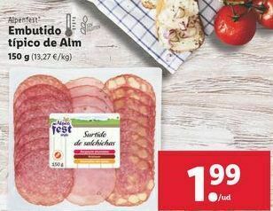 Lidl Embutidos alpenfest oferta