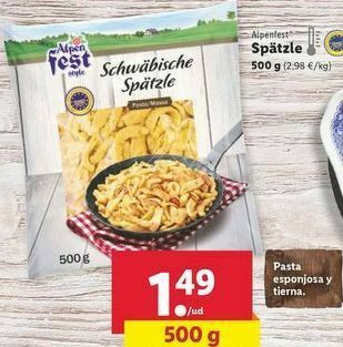 Lidl Platos preparados alpenfest oferta
