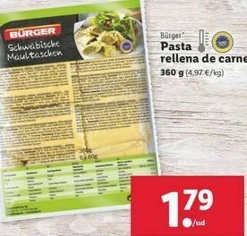Lidl Pasta oferta