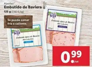 Lidl Embutidos alpenfest oferta
