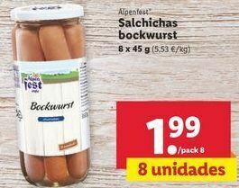 Lidl Salchichas alpenfest oferta