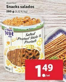 Lidl Snacks alpenfest oferta