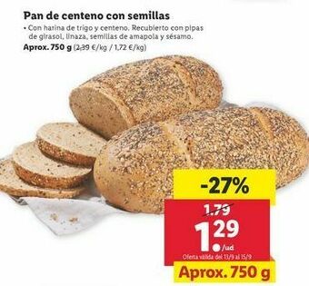 Lidl Pan de centeno oferta