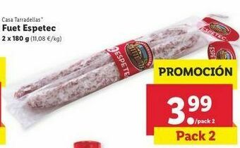 Lidl Fuet casa tarradellas oferta
