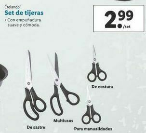 Lidl Tijeras crelando oferta