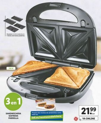 Lidl Sandwichera oferta