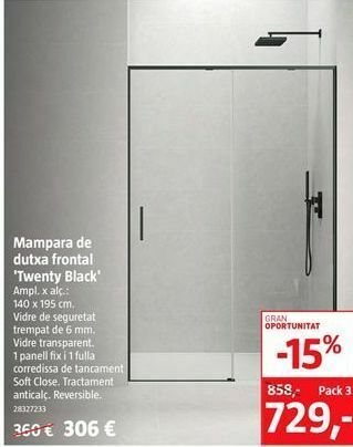 Bauhaus Mampara de ducha oferta