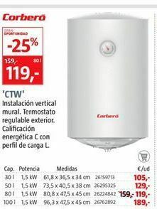Bauhaus Termo eléctrico corberó oferta