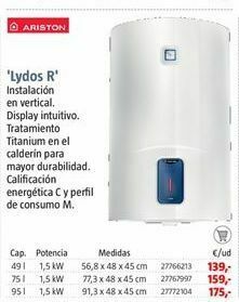 Bauhaus Termo eléctrico ariston oferta