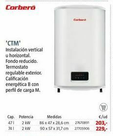 Bauhaus Termo eléctrico corberó oferta