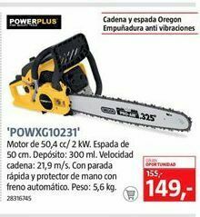 Bauhaus Motosierra a gasolina power plus oferta