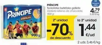 Eroski Príncipe galleta rellena de chocolate oferta