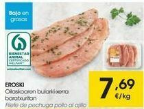Eroski Eroski filete de pechuga pollo al ajillo oferta