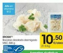 Eroski Eroski bacalao desalado desmigado msc oferta
