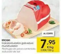 Eroski Eroski pechuga de pavo concentrado reducido en sal oferta