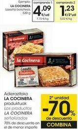 Eroski La cocinera lasaña boloñesa oferta