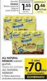 Eroski Nesquik batido cacao al natural oferta
