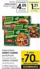 Eroski Green cuisine burger 0% carne oferta