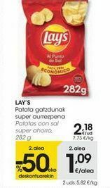 Eroski Lay's patatas con sal super ahorro oferta
