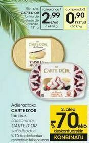 Eroski Carte d'or tarrina de helado de vainilla oferta