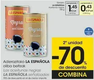 Eroski La española aceitunas negras oferta
