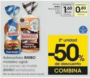 Eroski Bimbo maxi burguers oferta