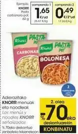Eroski Knorr pasta carbonara pot oferta