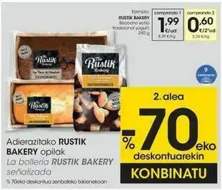 Eroski Rustik bakery bizcocho estilo tradicional yogurt oferta