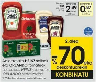 Eroski Heinz kétchup oferta