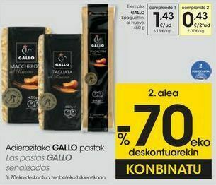 Eroski Gallo spaguettini al huevo oferta