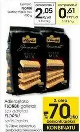 Eroski Florbú surtido wafer max oferta