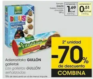 Eroski Gullón galleta crocant chocolate oferta