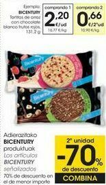 Eroski Bicentury tortitas de arroz con chocolate blanco frutos rojos oferta