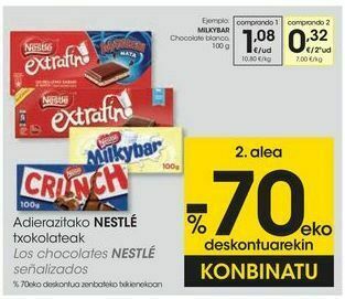 Eroski Milkybar chocolate blanco oferta