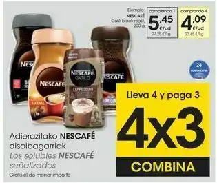 Eroski Nescafé café black roast oferta