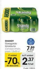 Eroski Shandy cerveza limón oferta
