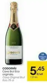 Eroski Codorniú cava original brut oferta