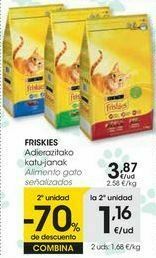 Eroski Friskies alimento gato señalizados oferta