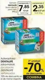 Eroski Dentalife snack dental perro mini oferta