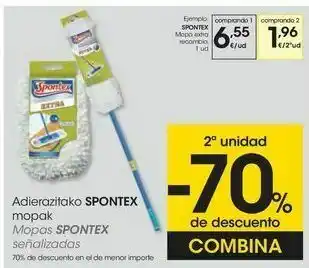 Eroski Spontex mopa extra recambio oferta