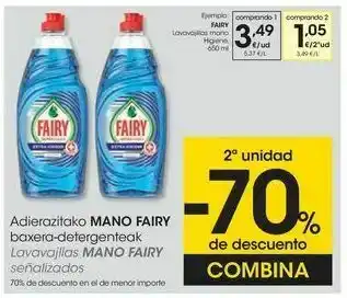 Eroski Fairy lavavajillas mano higiene oferta