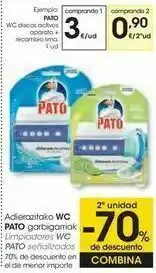Eroski Pato wc discos activos aparto + recambio lima oferta