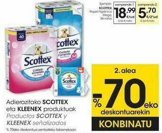 Eroski Scottex papel higiénico mega oferta
