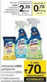 Eroski Lysol limpiador desinfectante multisuperficies oferta